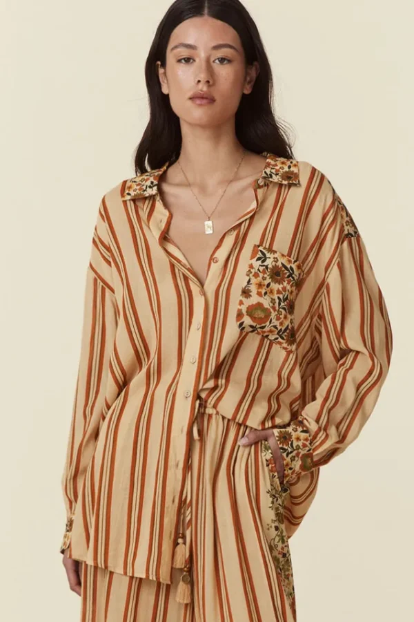 Gold Impala Lily Shirt Dress Outlet