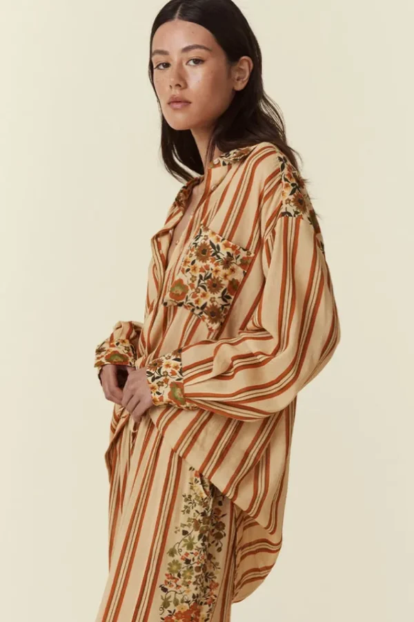 Gold Impala Lily Shirt Dress Outlet
