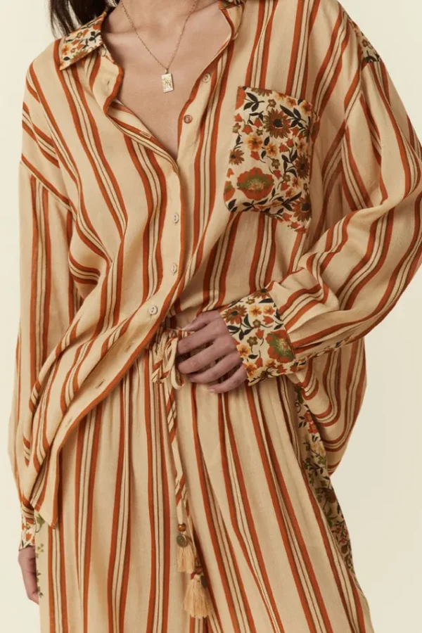 Gold Impala Lily Shirt Dress Outlet