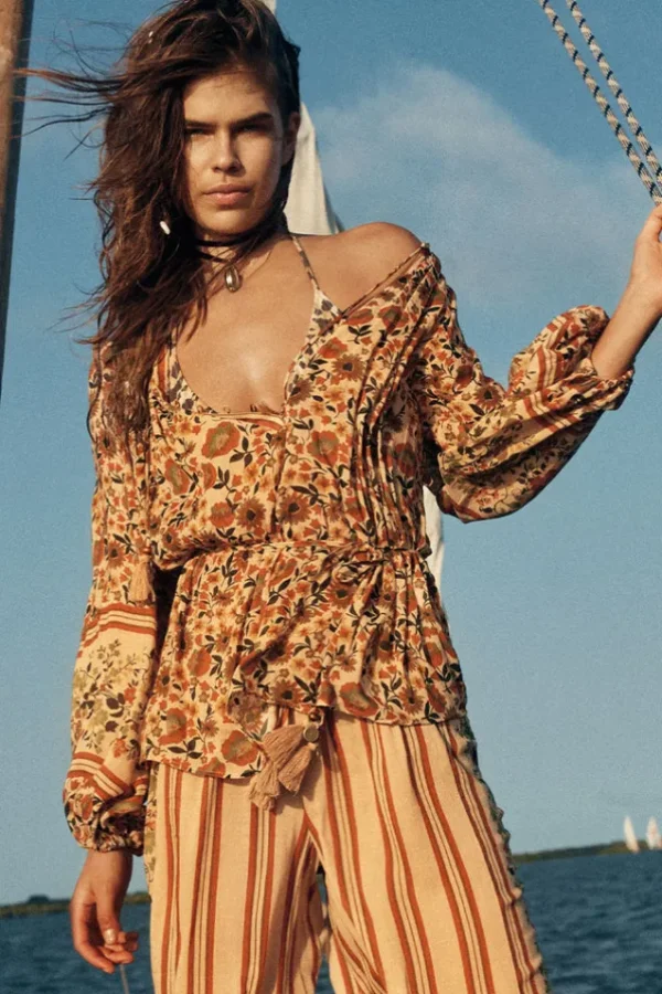 Gold Impala Lily Tie Blouse Online