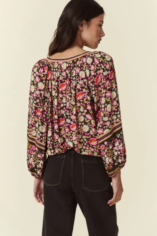 Night Blossom Impala Lily Tie Blouse Shop