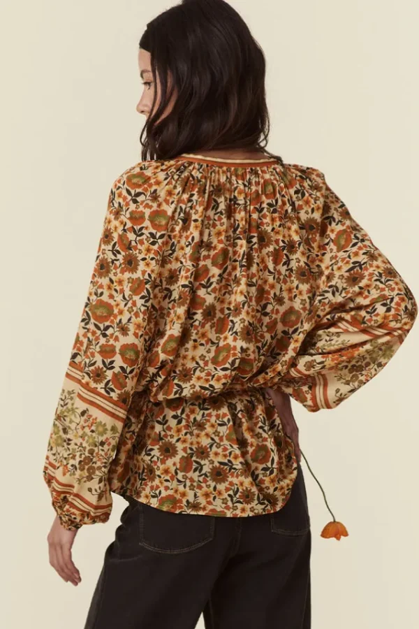 Gold Impala Lily Tie Blouse Clearance