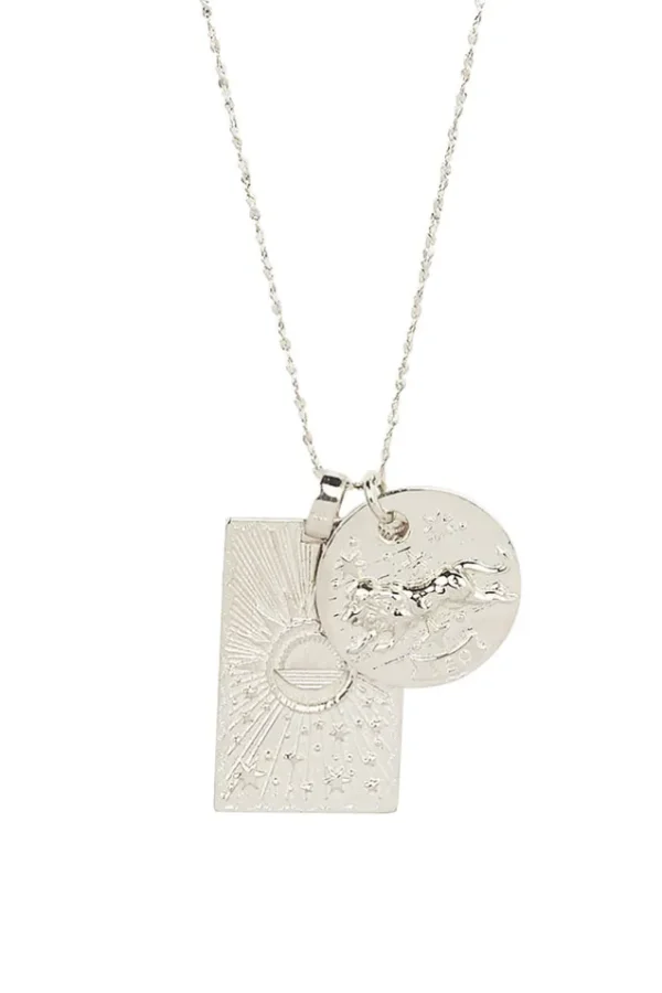 Silver Leo Stargazer Zodiac Necklace Clearance