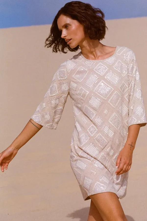* Light Of Moon Sequin Tunic Dress Best Sale