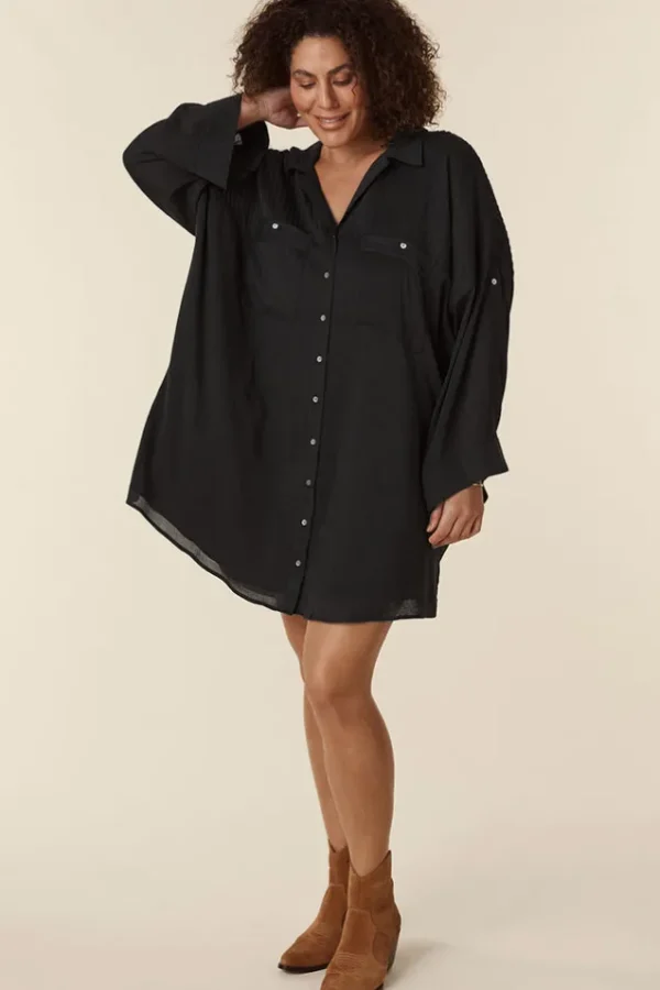 Charcoal Linda Mini Dress Cheap