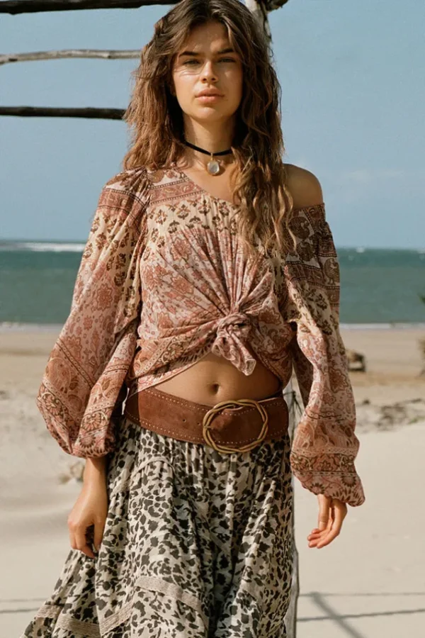 Mauve Lovers Beach Blouse Shop