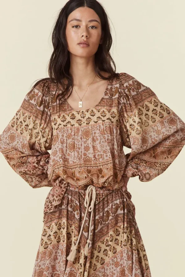 Mauve Lovers Beach Blouse Outlet
