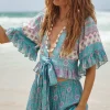 Paradise Lovers Beach Cropped Blouse Flash Sale