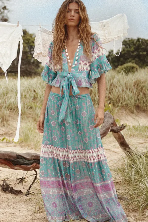 Paradise Lovers Beach Maxi Skirt Discount