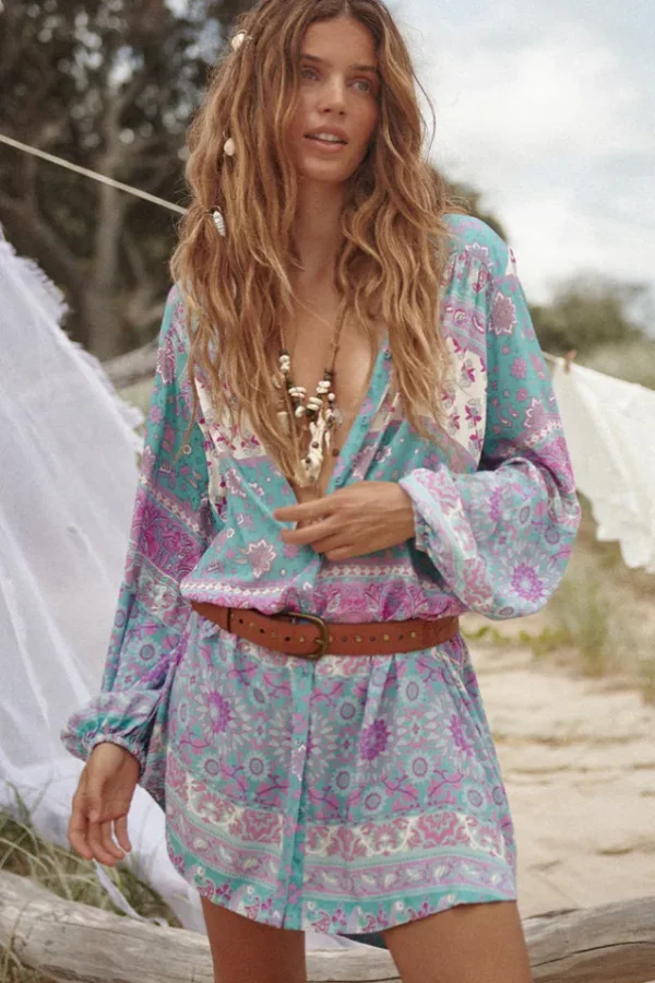 Paradise Lovers Beach Tunic Dress Cheap