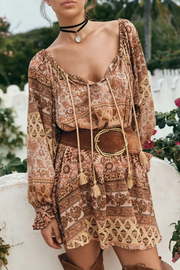 Mauve Lovers Beach Tunic Dress Discount