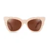 Nude Marilyn Thick Arm With Solid Brown Lens Sunglasses Discount