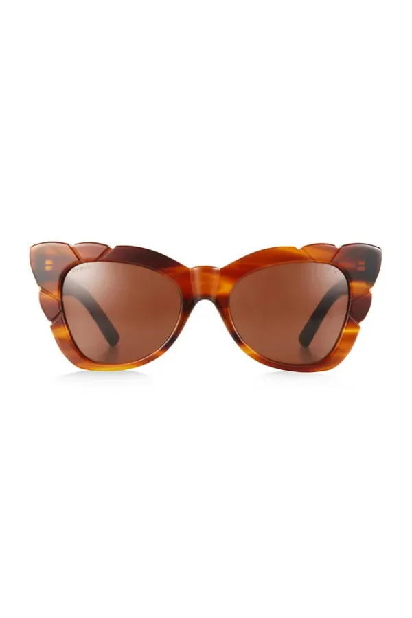 Havana Marilyn Thick Arm With Solid Brown Lens Sunglasses Best