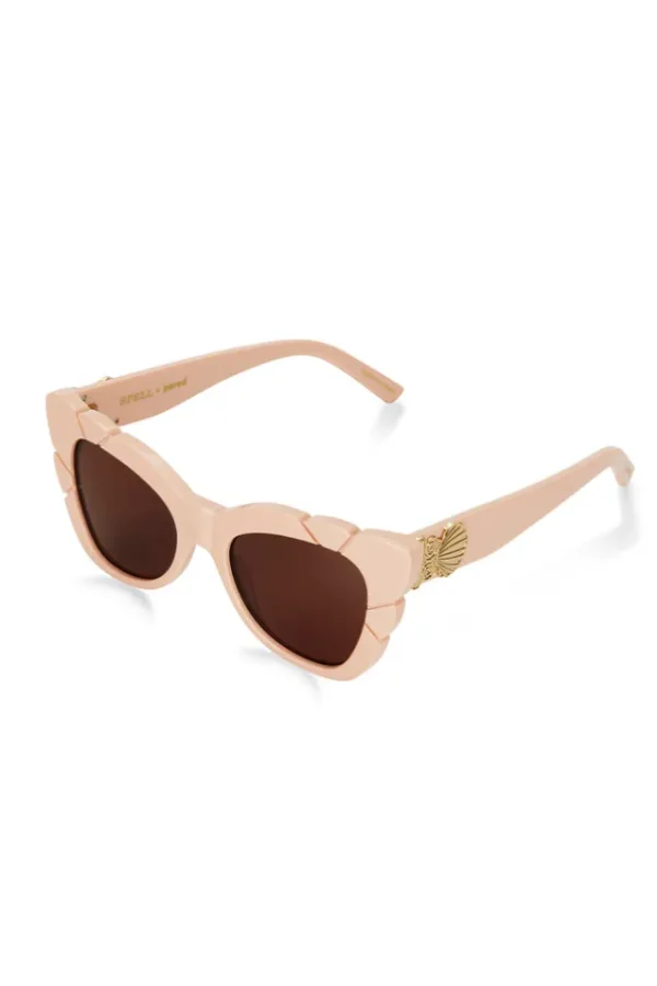 Nude Marilyn Thick Arm With Solid Brown Lens Sunglasses Discount