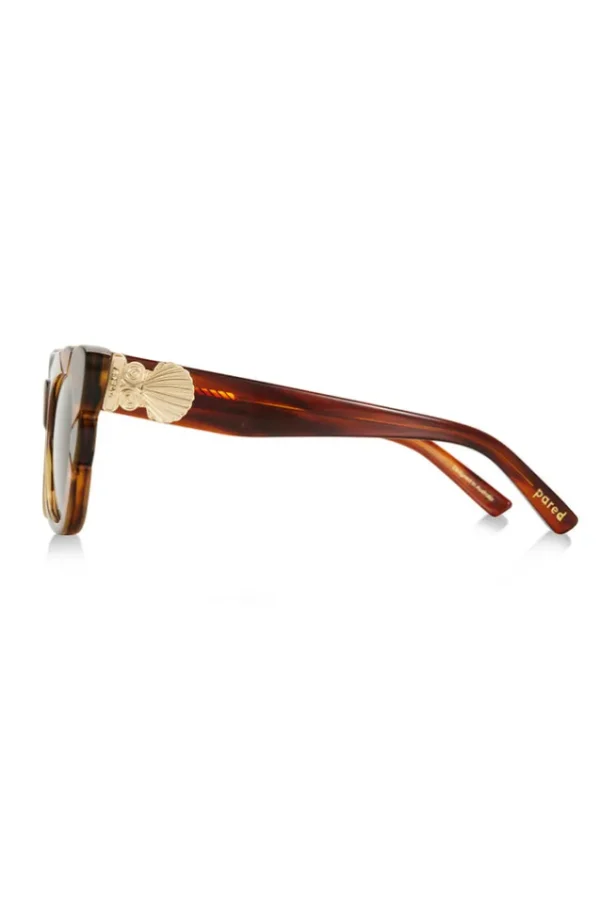 Havana Marilyn Thick Arm With Solid Brown Lens Sunglasses Outlet