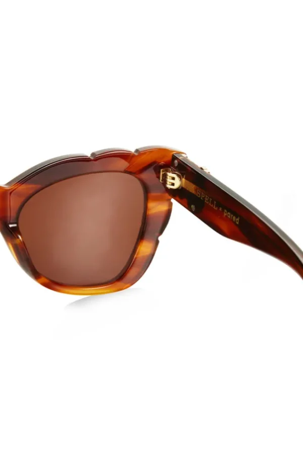 Havana Marilyn Thick Arm With Solid Brown Lens Sunglasses Outlet