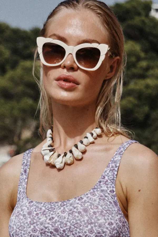 Ivory Marilyn With Brown Gradient Lens Sunglasses Cheap