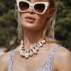 Ivory Marilyn With Brown Gradient Lens Sunglasses Flash Sale