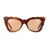 Havana Marilyn With Solid Amber Lens Sunglasses Sale