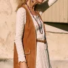 Tan Miller Suede Vest Cheap