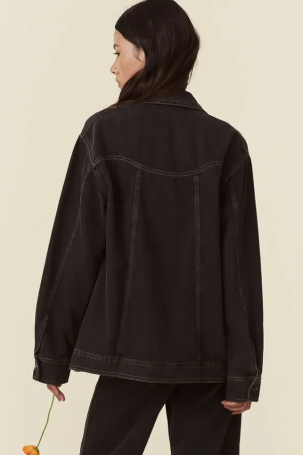 Vintage Black Muse Denim Jacket Hot