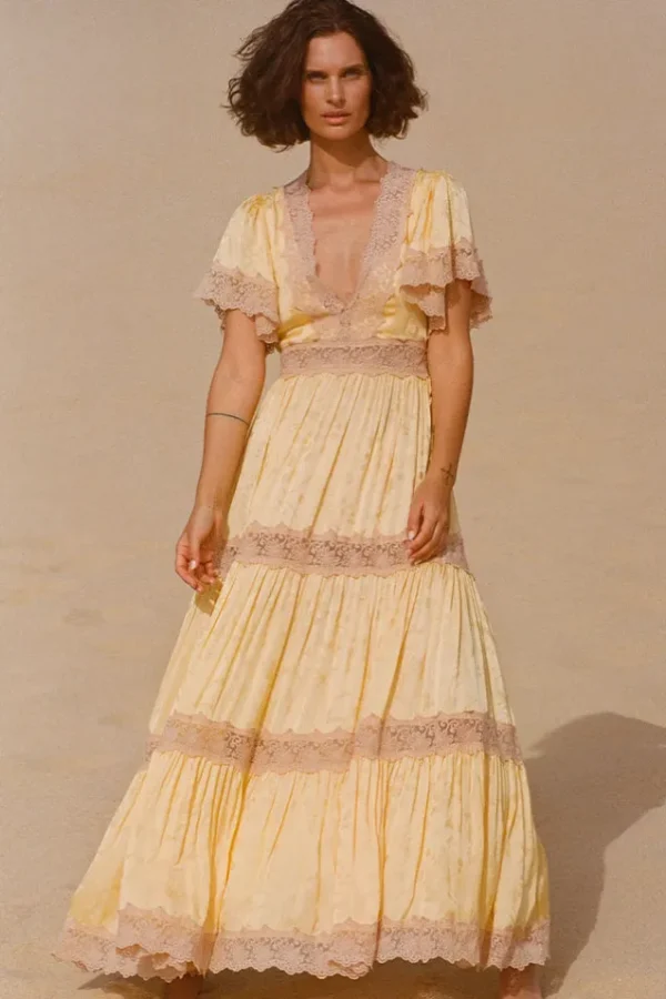 Lemon Ocean Gown Hot
