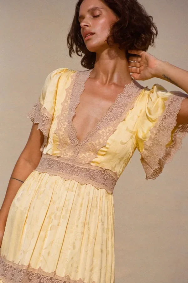 Lemon Ocean Gown Hot