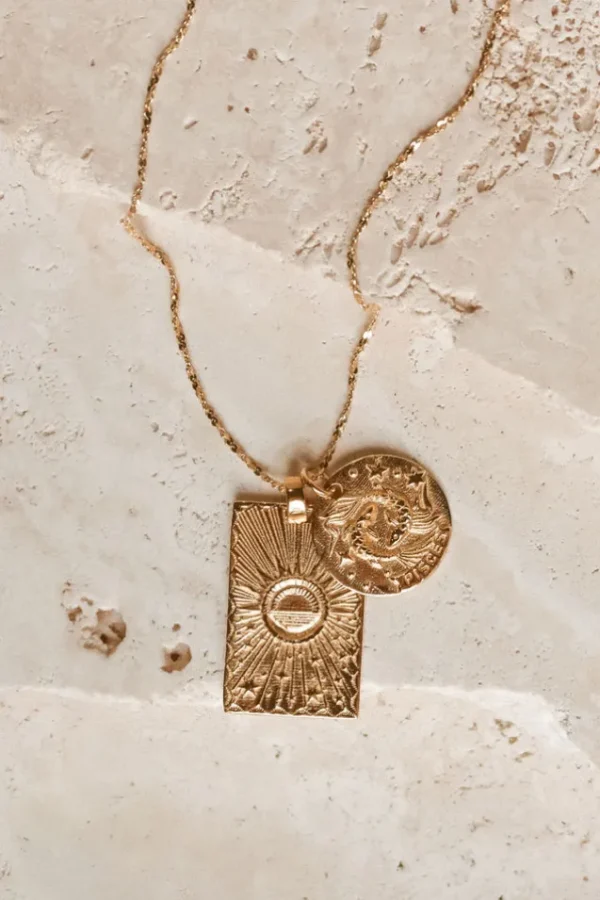 Gold Pisces Stargazer Zodiac Necklace Shop