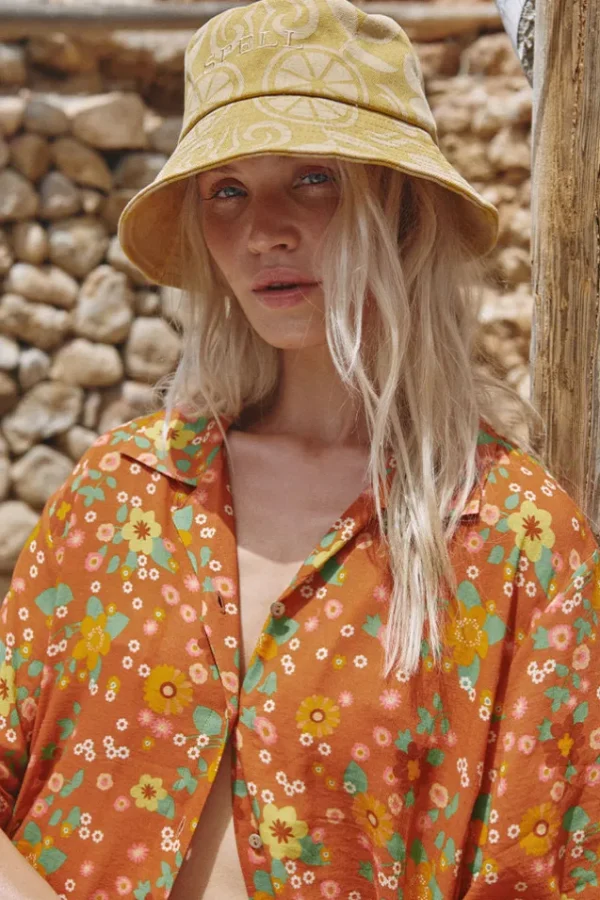 Mustard Pomelia Bucket Hat Sale