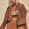 Tobacco Rider Suede Tassel Jacket Fashion