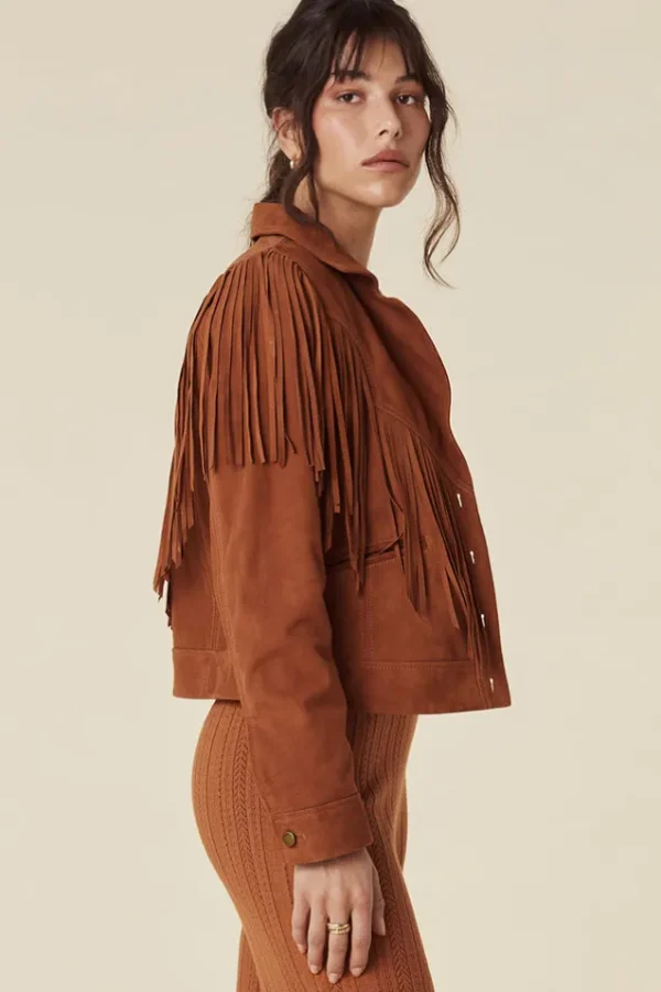 Tobacco Rider Suede Tassel Jacket Fashion
