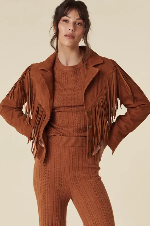 Tobacco Rider Suede Tassel Jacket Fashion