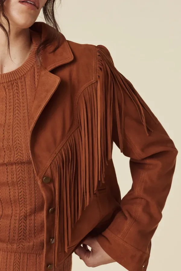 Tobacco Rider Suede Tassel Jacket Fashion