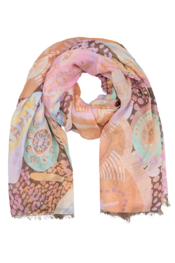 Brown Ochre Rita Travel Scarf Clearance