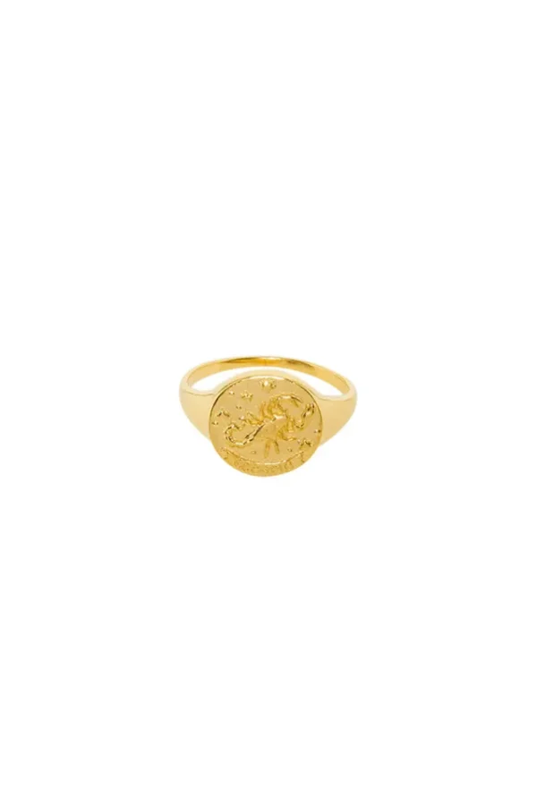 Gold Scorpio Stargazer Zodiac Ring New