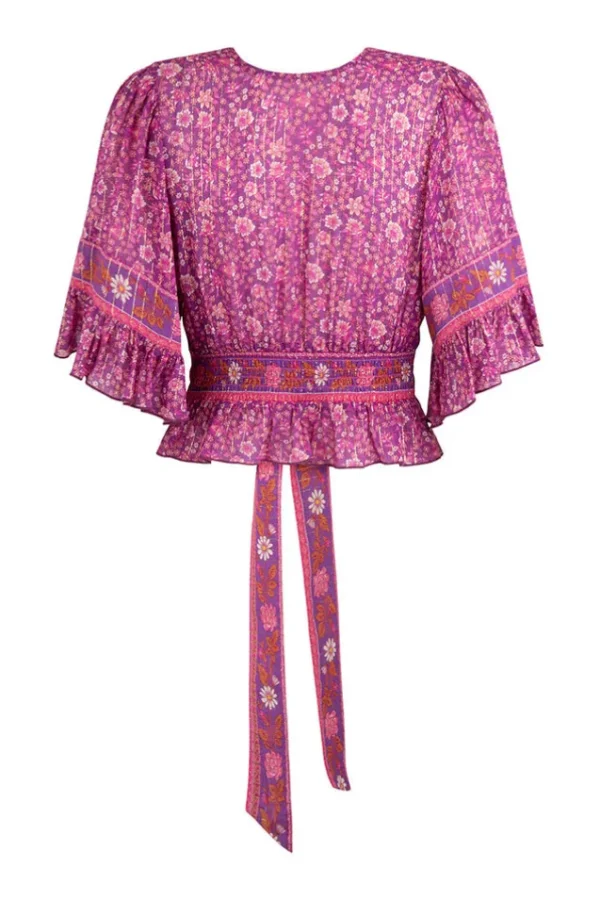Fuchsia Sienna Cropped Blouse Sale