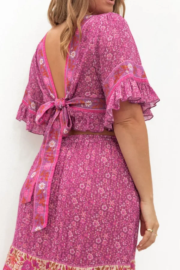 Fuchsia Sienna Cropped Blouse Sale