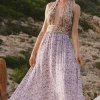 Lilac Sienna Halter Maxi Dress Cheap