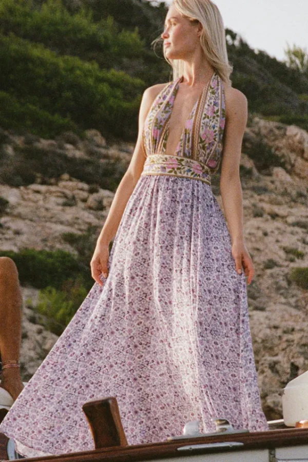 Lilac Sienna Halter Maxi Dress Cheap