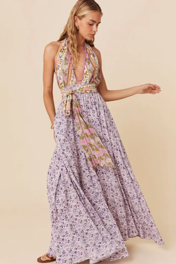 Lilac Sienna Halter Maxi Dress Cheap