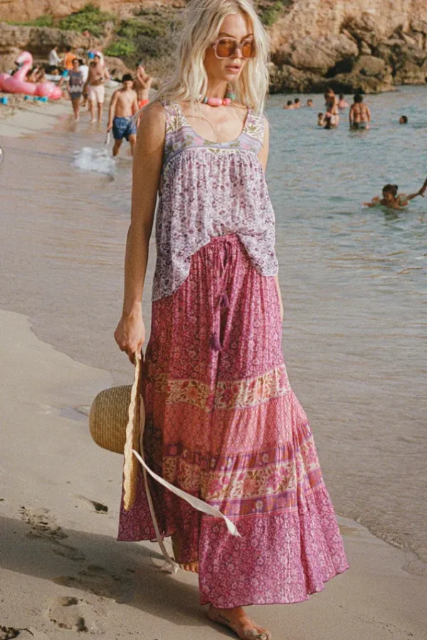 Fuchsia Sienna Maxi Skirt Shop
