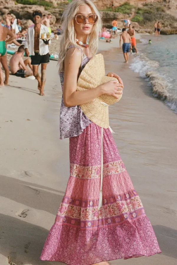Fuchsia Sienna Maxi Skirt Shop