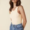 Cream Spell Staples Rib Singlet Tank Cheap