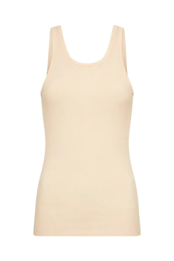 Cream Spell Staples Rib Singlet Tank Cheap