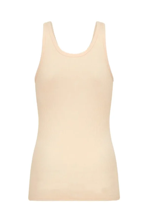 Cream Spell Staples Rib Singlet Tank Cheap