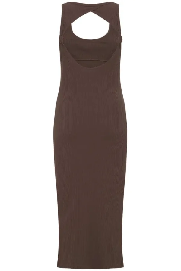 Chocolate Spell Staples Rib Singlet Midi Dress Cheap