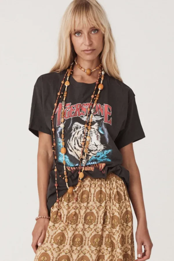 Charcoal Stormy River Biker Tee Flash Sale