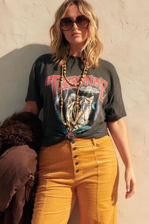 Charcoal Stormy River Biker Tee Cheap