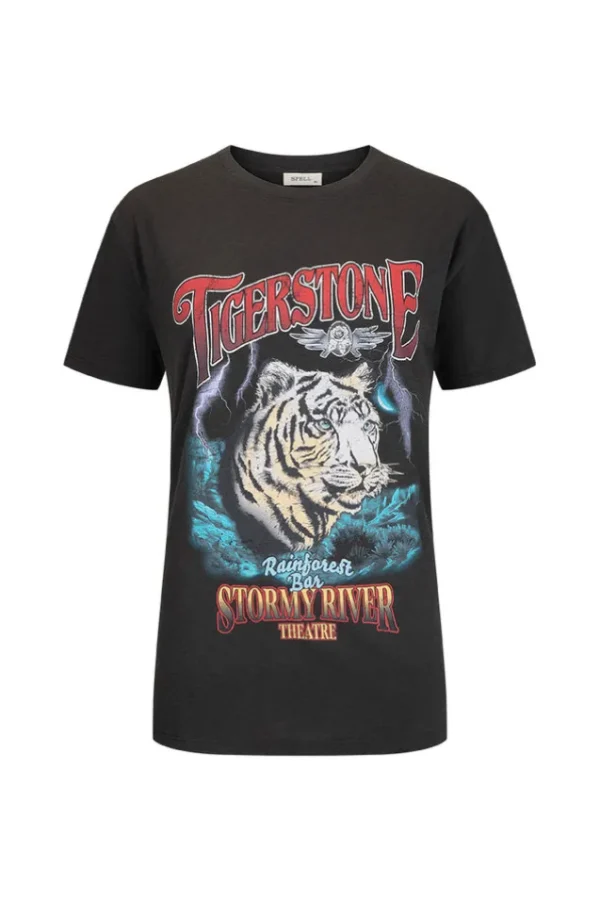 Charcoal Stormy River Biker Tee Cheap