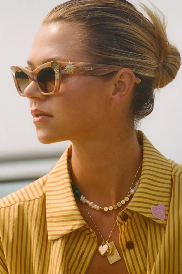 Tan Feather Sunshine With Double Brown Gradient Lens Sale